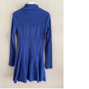 Anthropologie Royal Blue Long-Sleeve Mini Dress